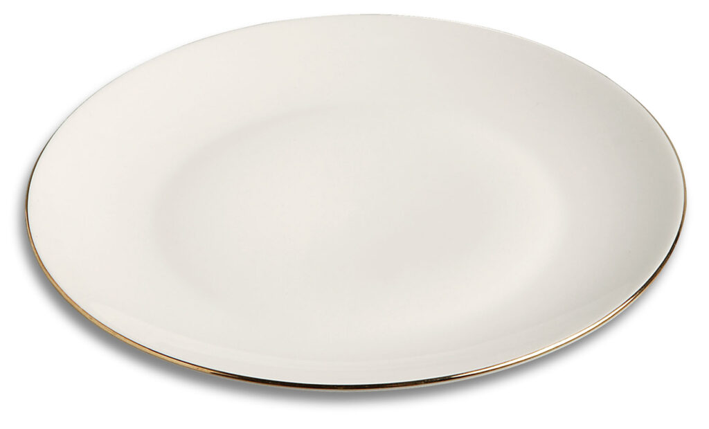 TALLRIK, Guld flat Ø21 cm